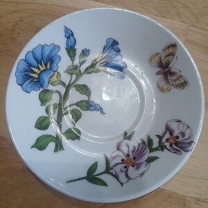BIA Cordon Bleu Floral Porcelain Espresso Saucer Porcelain Hand Decorated